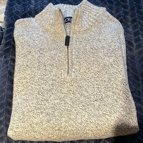 CHAPS QUARTER ZIP SWEATER - Picture 2 of 4